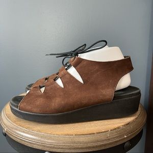 Wolky Lace Up Wedge Sandals